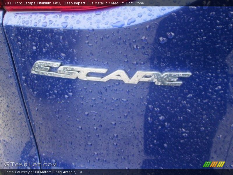 Deep Impact Blue Metallic / Medium Light Stone 2015 Ford Escape Titanium 4WD