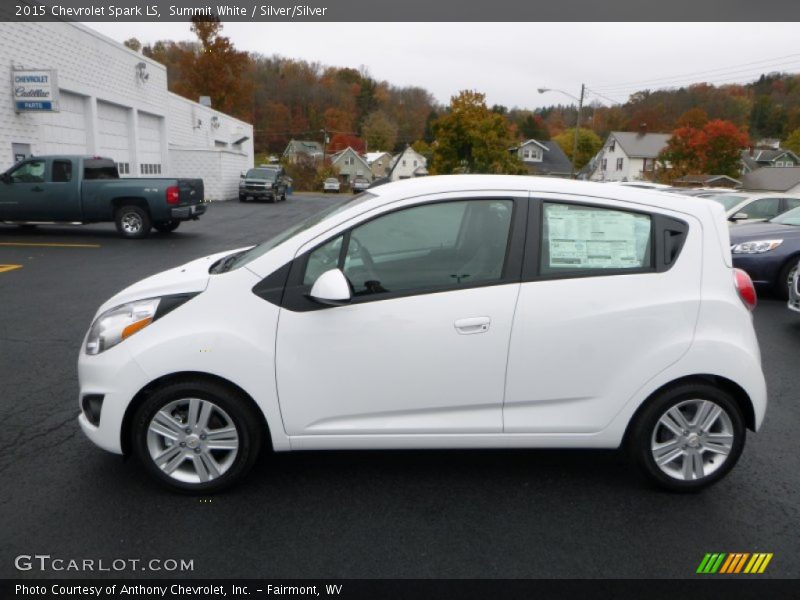 Summit White / Silver/Silver 2015 Chevrolet Spark LS