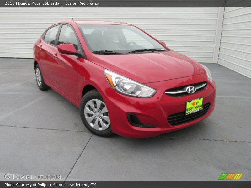 Boston Red / Gray 2016 Hyundai Accent SE Sedan