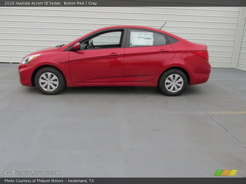 Boston Red / Gray 2016 Hyundai Accent SE Sedan