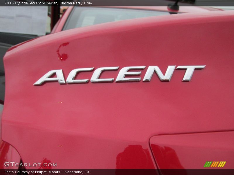 Boston Red / Gray 2016 Hyundai Accent SE Sedan