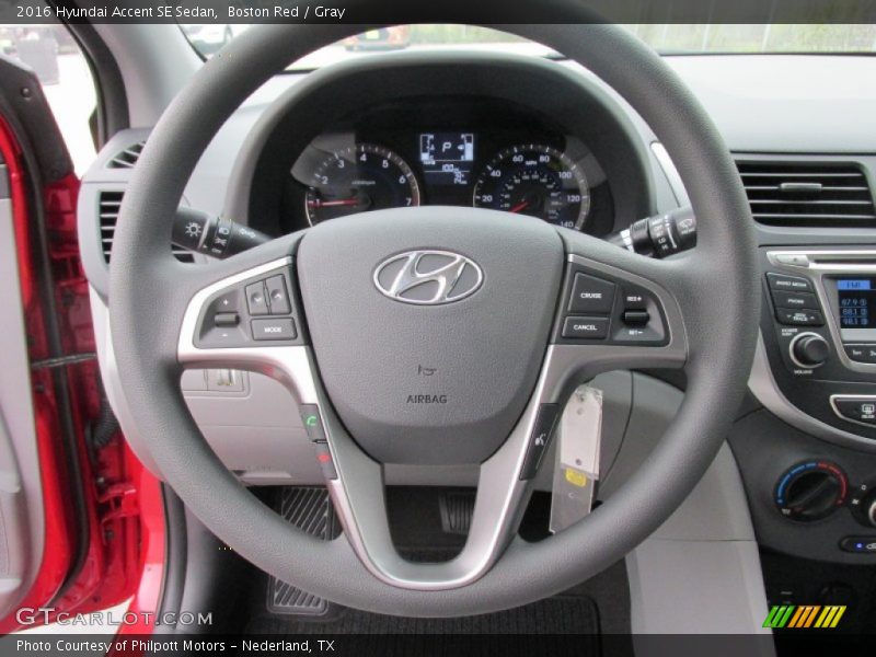 Boston Red / Gray 2016 Hyundai Accent SE Sedan