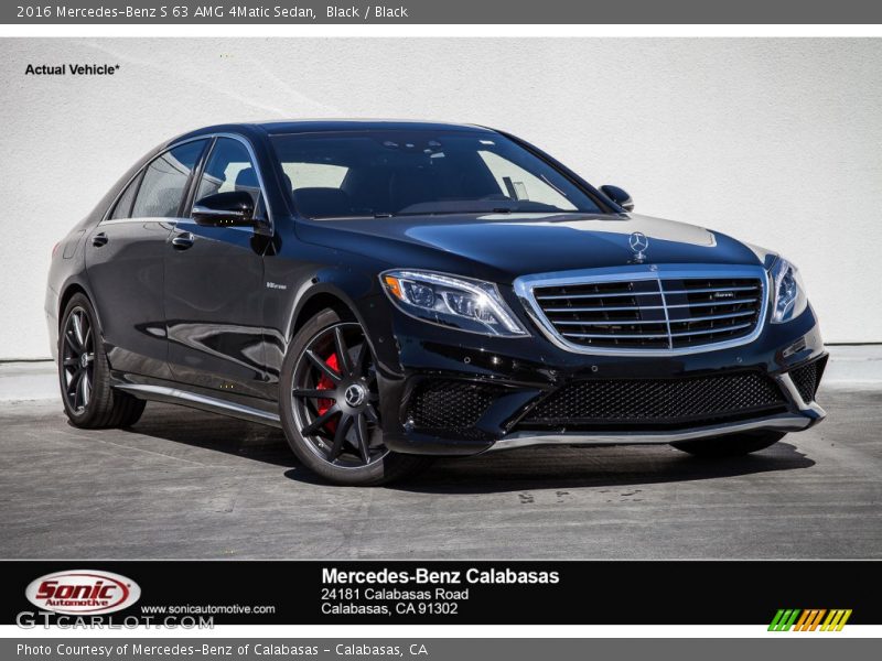 Black / Black 2016 Mercedes-Benz S 63 AMG 4Matic Sedan