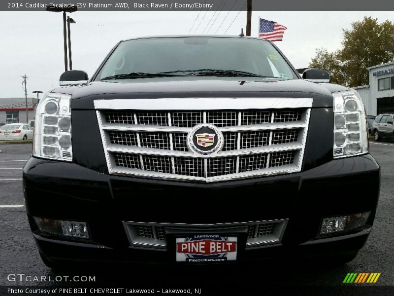 Black Raven / Ebony/Ebony 2014 Cadillac Escalade ESV Platinum AWD