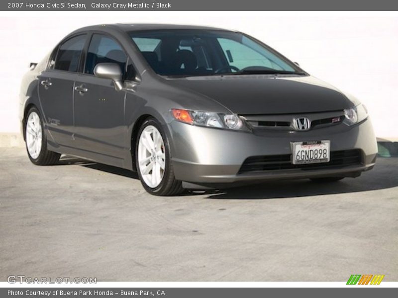 Galaxy Gray Metallic / Black 2007 Honda Civic Si Sedan