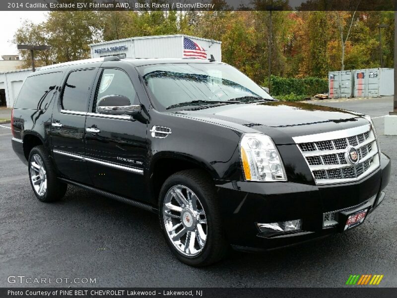 Black Raven / Ebony/Ebony 2014 Cadillac Escalade ESV Platinum AWD