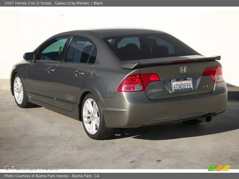 Galaxy Gray Metallic / Black 2007 Honda Civic Si Sedan