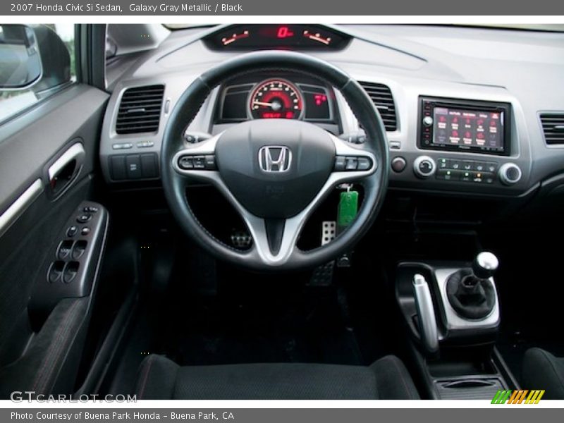 Galaxy Gray Metallic / Black 2007 Honda Civic Si Sedan