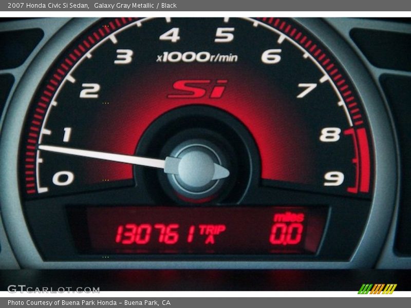 Galaxy Gray Metallic / Black 2007 Honda Civic Si Sedan