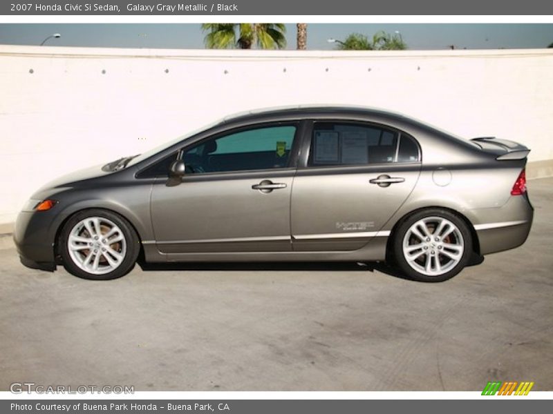 Galaxy Gray Metallic / Black 2007 Honda Civic Si Sedan