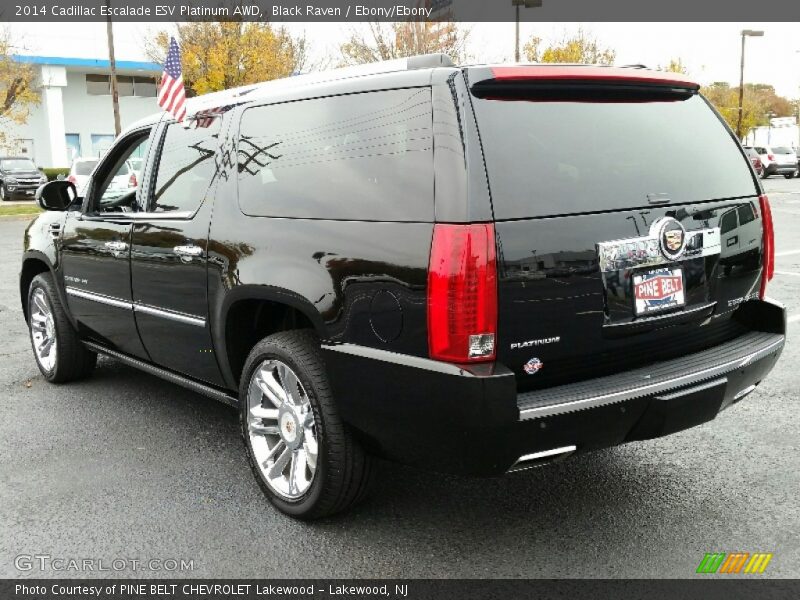 Black Raven / Ebony/Ebony 2014 Cadillac Escalade ESV Platinum AWD