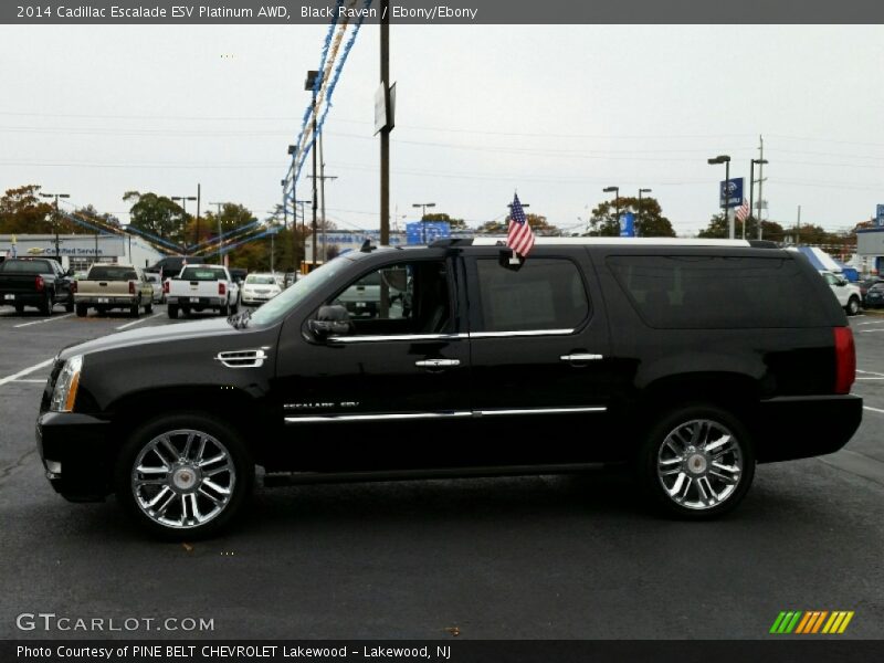 Black Raven / Ebony/Ebony 2014 Cadillac Escalade ESV Platinum AWD