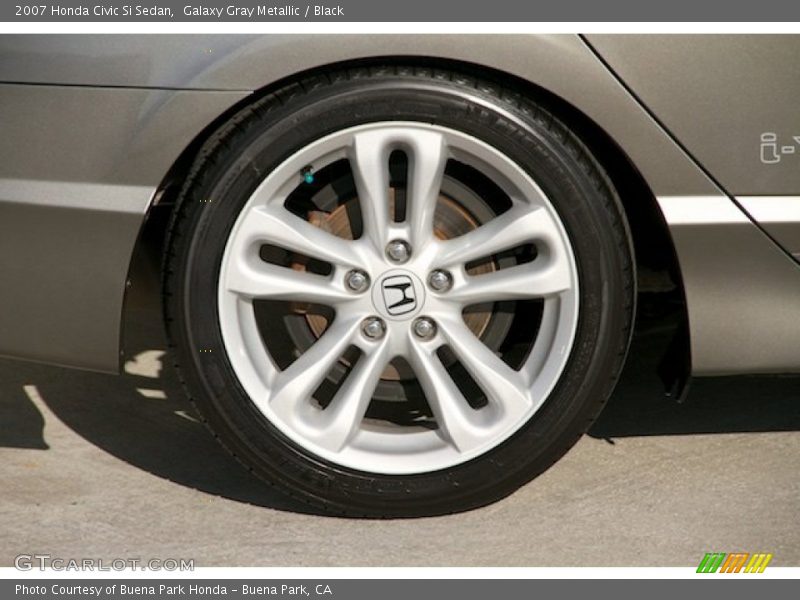 Galaxy Gray Metallic / Black 2007 Honda Civic Si Sedan
