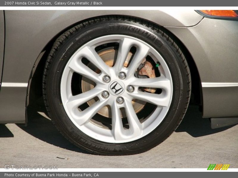 Galaxy Gray Metallic / Black 2007 Honda Civic Si Sedan