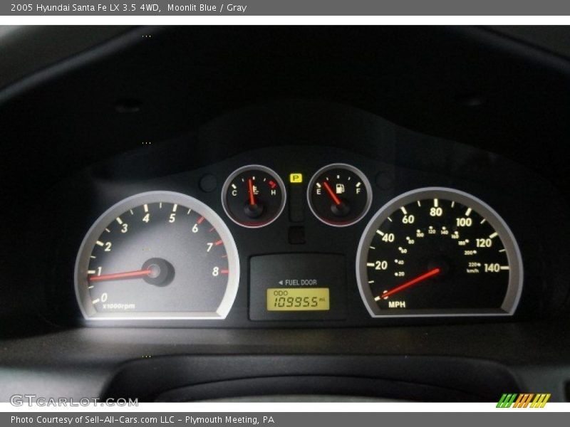 Moonlit Blue / Gray 2005 Hyundai Santa Fe LX 3.5 4WD