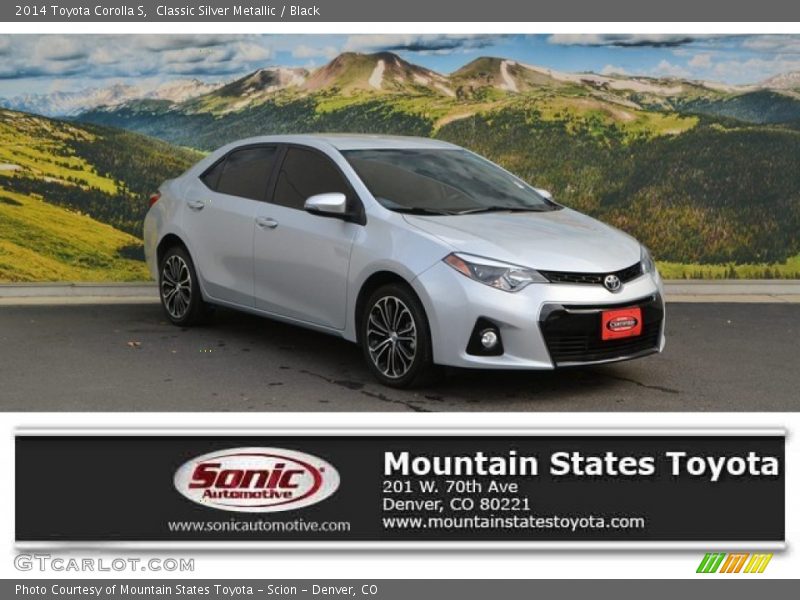 Classic Silver Metallic / Black 2014 Toyota Corolla S