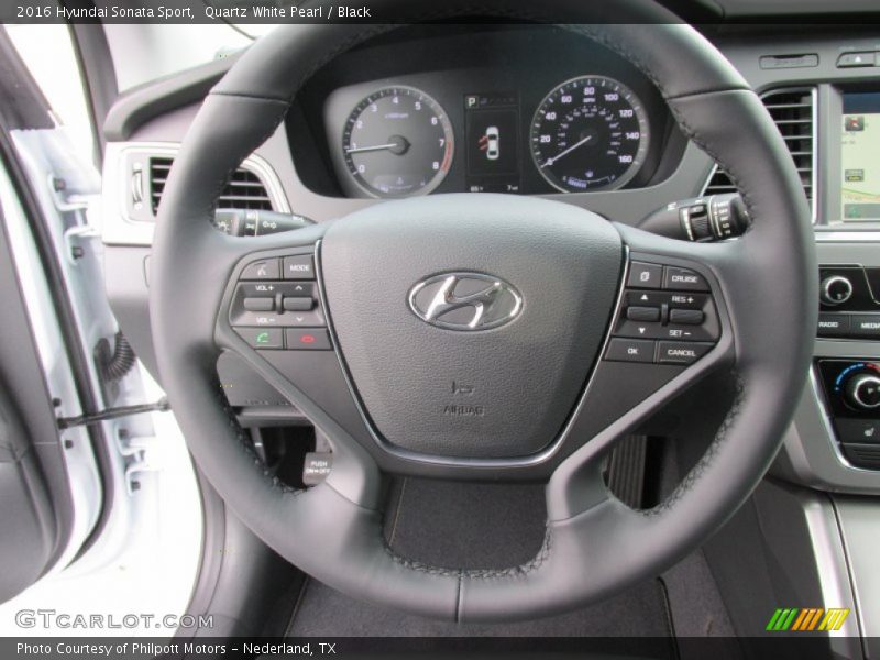 Quartz White Pearl / Black 2016 Hyundai Sonata Sport