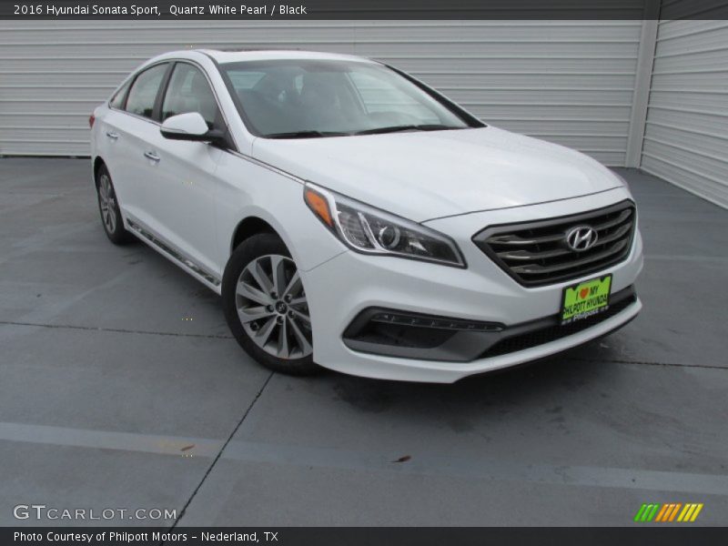 Quartz White Pearl / Black 2016 Hyundai Sonata Sport