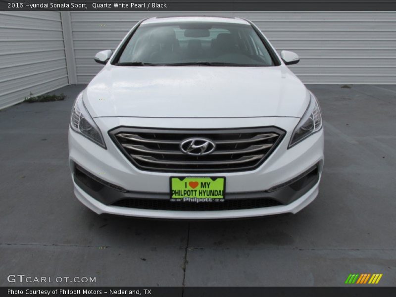 Quartz White Pearl / Black 2016 Hyundai Sonata Sport