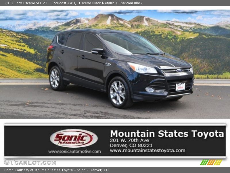 Tuxedo Black Metallic / Charcoal Black 2013 Ford Escape SEL 2.0L EcoBoost 4WD