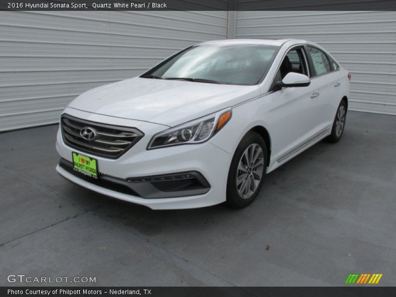 Quartz White Pearl / Black 2016 Hyundai Sonata Sport