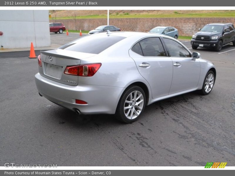 Tungsten Silver Pearl / Black 2012 Lexus IS 250 AWD