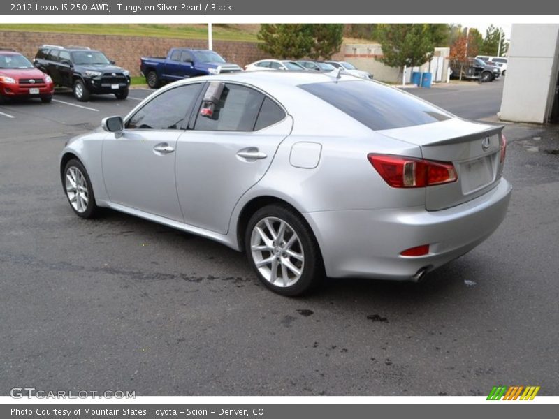 Tungsten Silver Pearl / Black 2012 Lexus IS 250 AWD