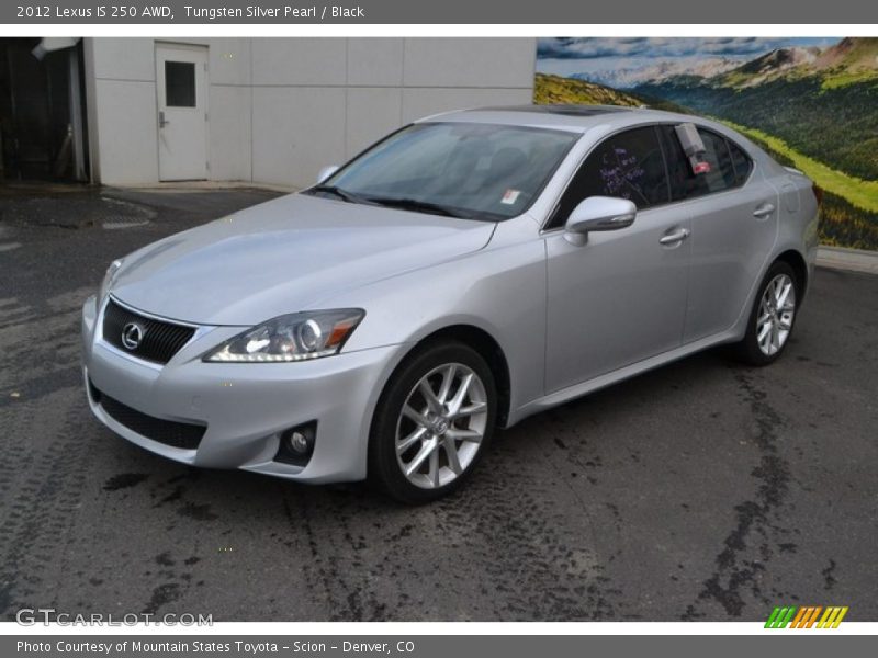 Tungsten Silver Pearl / Black 2012 Lexus IS 250 AWD