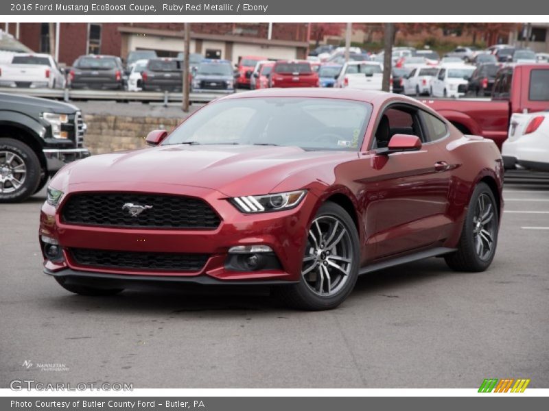 Ruby Red Metallic / Ebony 2016 Ford Mustang EcoBoost Coupe