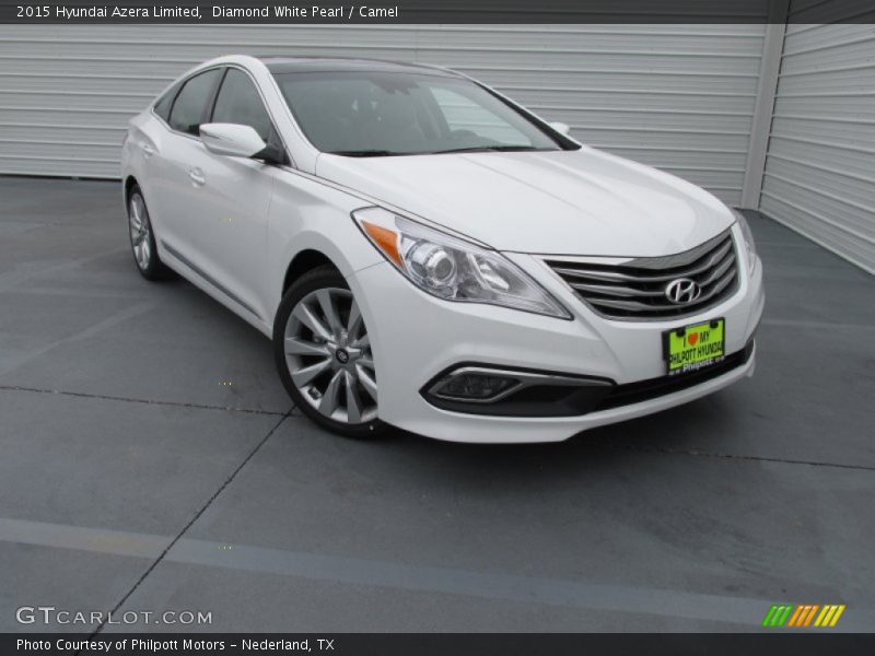Diamond White Pearl / Camel 2015 Hyundai Azera Limited
