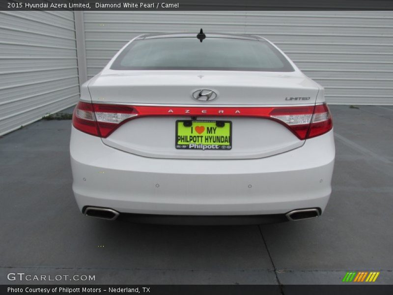 Diamond White Pearl / Camel 2015 Hyundai Azera Limited