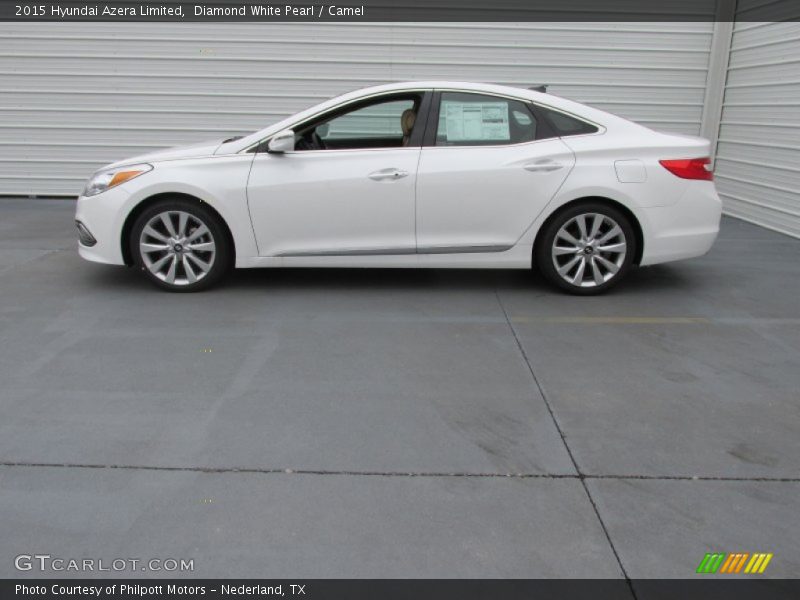 Diamond White Pearl / Camel 2015 Hyundai Azera Limited