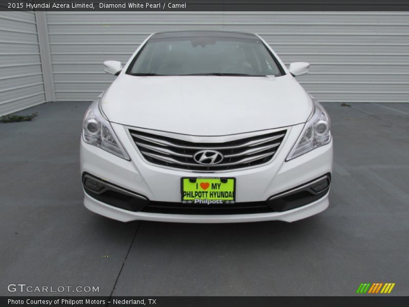Diamond White Pearl / Camel 2015 Hyundai Azera Limited