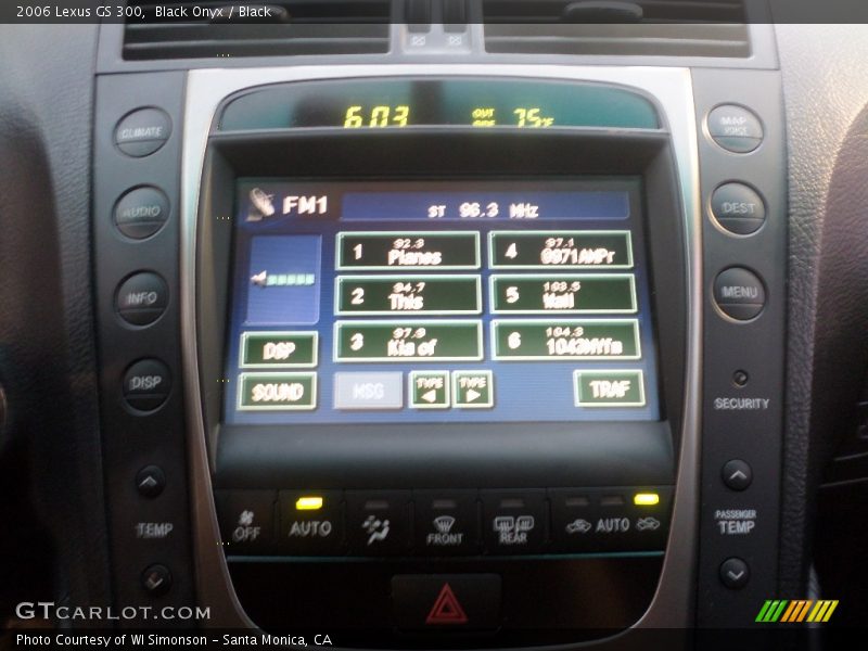 Black Onyx / Black 2006 Lexus GS 300