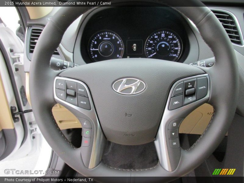 Diamond White Pearl / Camel 2015 Hyundai Azera Limited