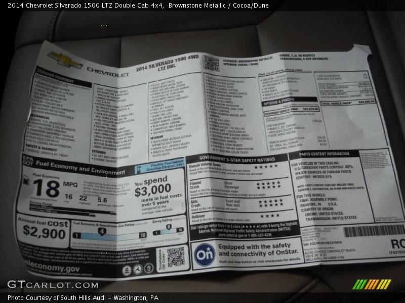 Brownstone Metallic / Cocoa/Dune 2014 Chevrolet Silverado 1500 LTZ Double Cab 4x4