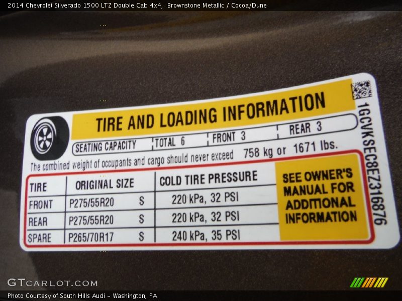Brownstone Metallic / Cocoa/Dune 2014 Chevrolet Silverado 1500 LTZ Double Cab 4x4