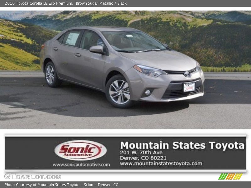 Brown Sugar Metallic / Black 2016 Toyota Corolla LE Eco Premium