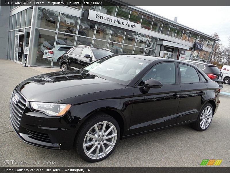 Brilliant Black / Black 2016 Audi A3 2.0 Premium quattro