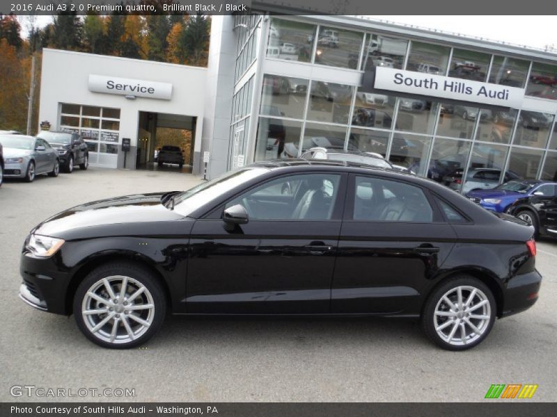 Brilliant Black / Black 2016 Audi A3 2.0 Premium quattro