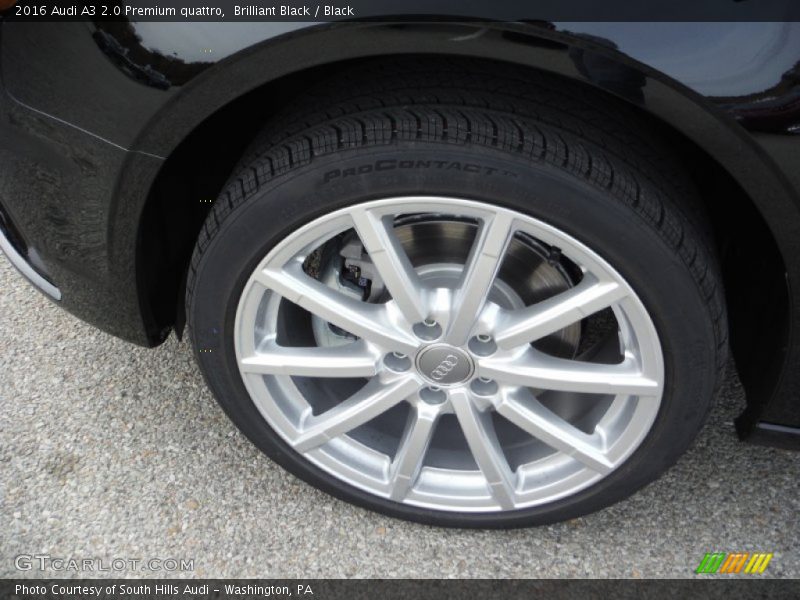 Brilliant Black / Black 2016 Audi A3 2.0 Premium quattro