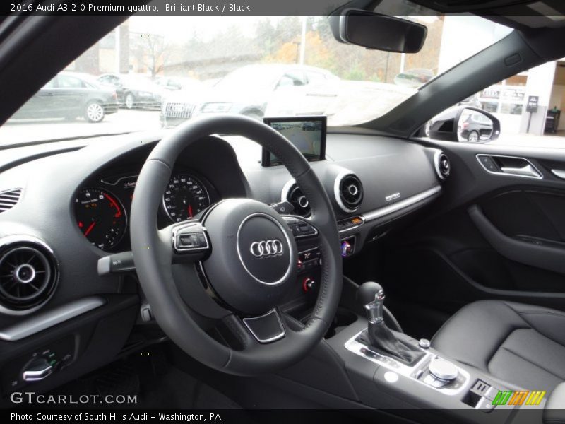 Brilliant Black / Black 2016 Audi A3 2.0 Premium quattro