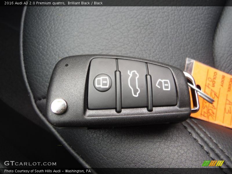 Keys of 2016 A3 2.0 Premium quattro