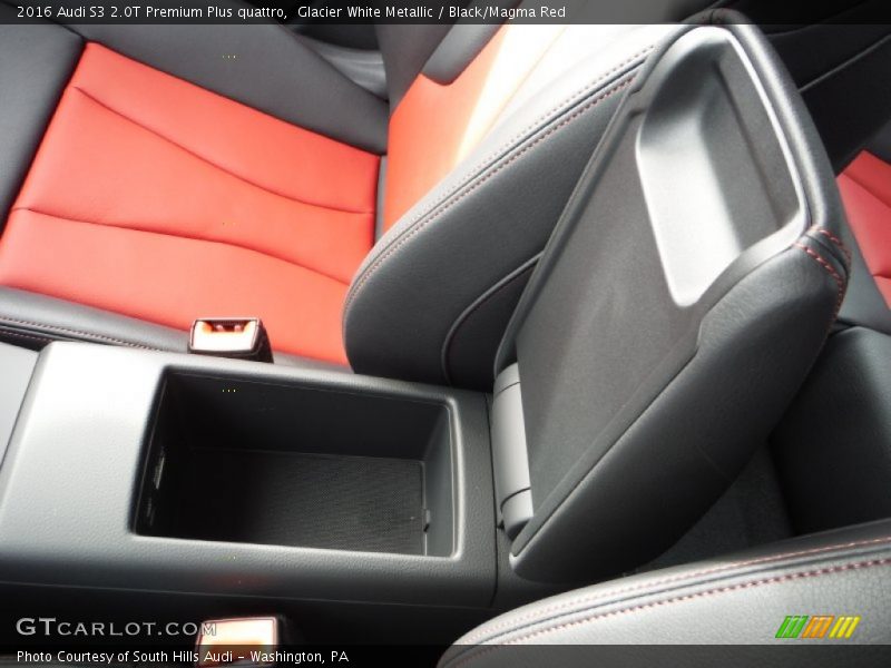 Glacier White Metallic / Black/Magma Red 2016 Audi S3 2.0T Premium Plus quattro