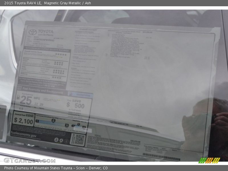 Magnetic Gray Metallic / Ash 2015 Toyota RAV4 LE
