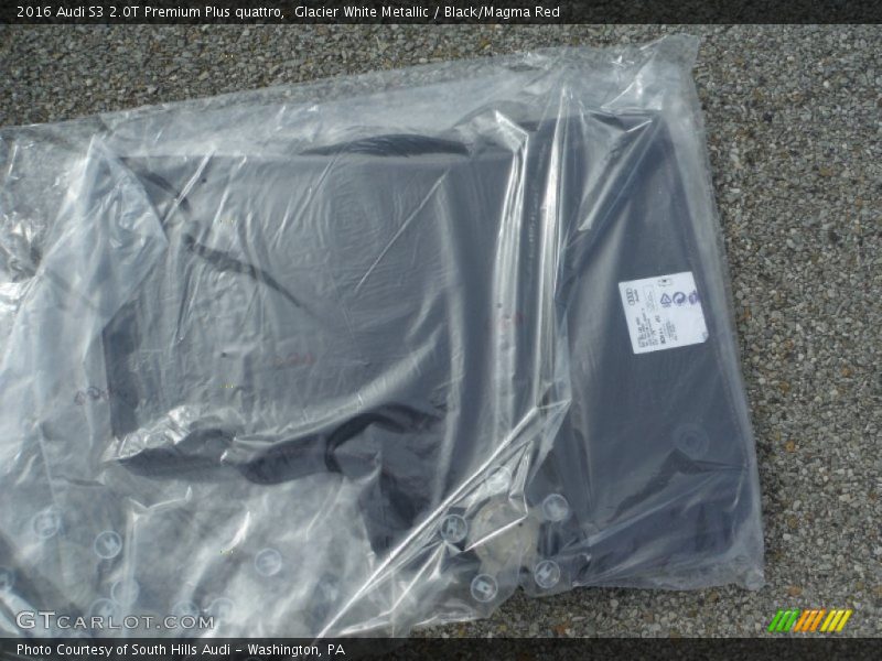 Glacier White Metallic / Black/Magma Red 2016 Audi S3 2.0T Premium Plus quattro