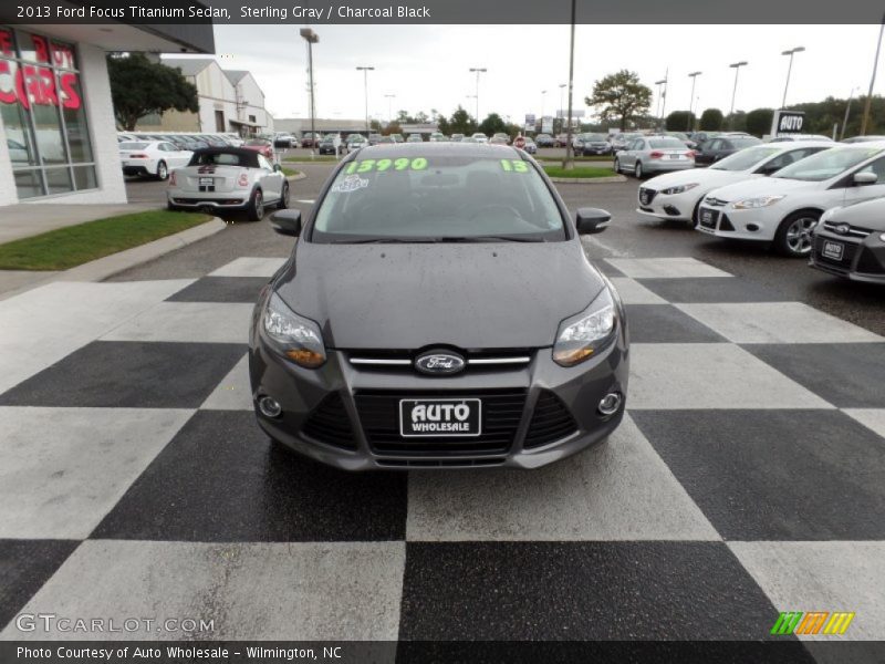 Sterling Gray / Charcoal Black 2013 Ford Focus Titanium Sedan