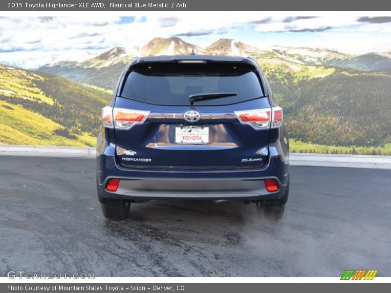 Nautical Blue Metallic / Ash 2015 Toyota Highlander XLE AWD