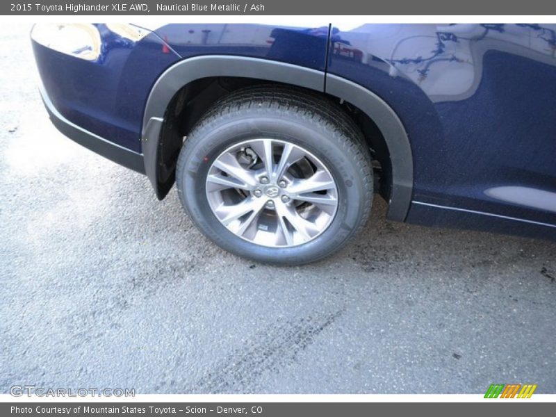 Nautical Blue Metallic / Ash 2015 Toyota Highlander XLE AWD
