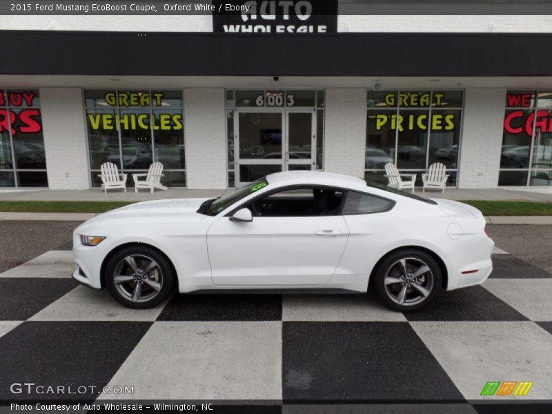 Oxford White / Ebony 2015 Ford Mustang EcoBoost Coupe